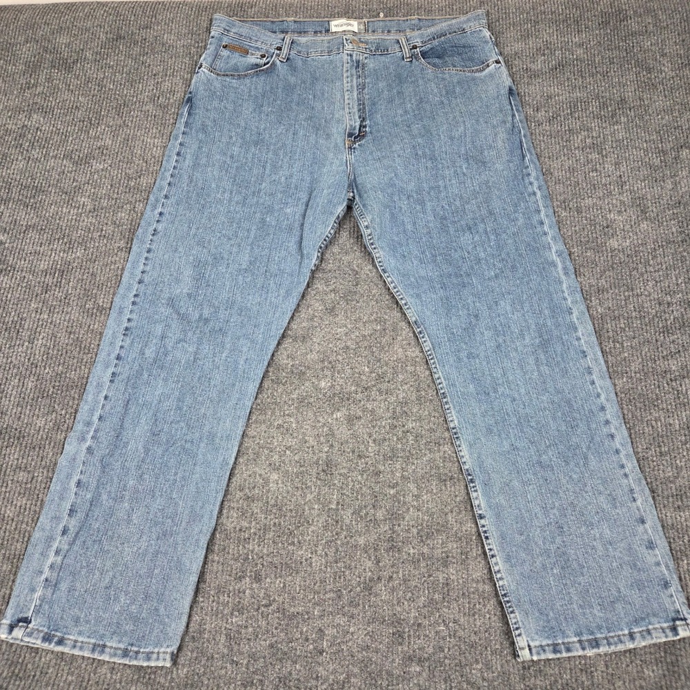 Wrangler Mens Loose Fit Straight Leg Jeans Medium Wash Blue 40x30 MGW30CM